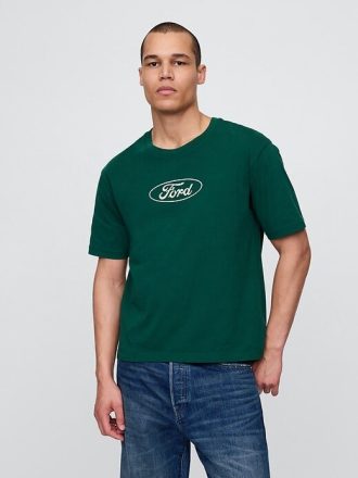 Schweres, kurzes T-Shirt mit Ford-Grafik
