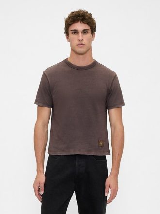 Schweres, kurzes T-Shirt mit Grafik