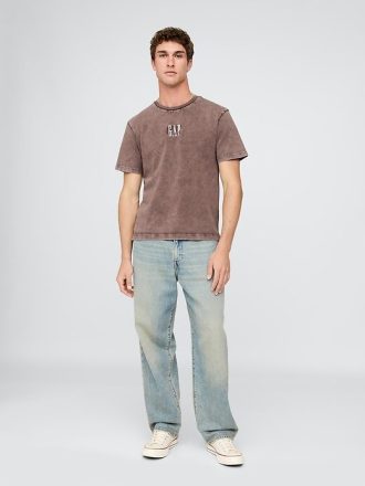 Schweres, legeres Logo-T-Shirt