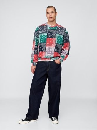 Schweres Oversize-Bandana-Sweatshirt