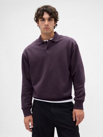 Schweres Oversize-Polo-Sweatshirt