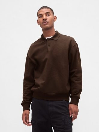 Schweres Oversize-Polo-Sweatshirt