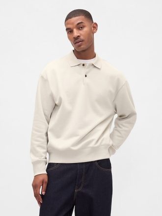 Schweres Oversize-Polo-Sweatshirt