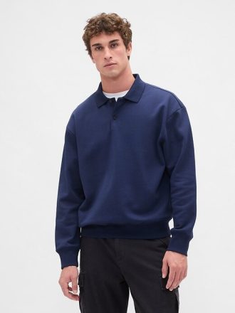 Schweres Oversize-Polo-Sweatshirt