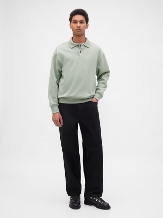 Schweres Oversize-Polo-Sweatshirt