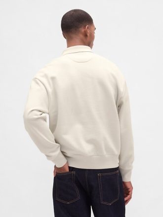 Schweres Oversize-Polo-Sweatshirt