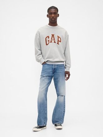 Schweres Oversize-Sweatshirt mit Logo