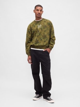 Schweres Oversize-Sweatshirt mit Logo