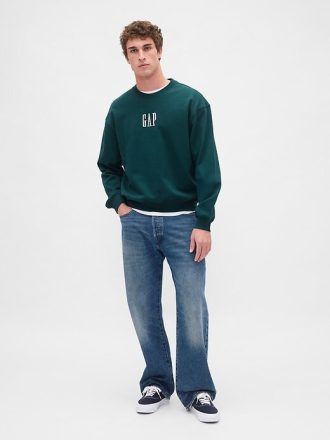 Schweres Oversize-Sweatshirt mit Logo