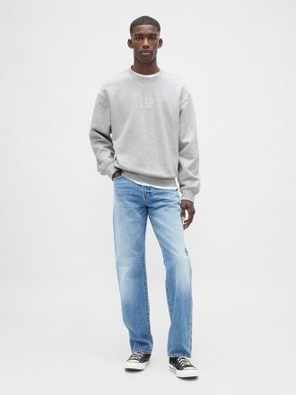 Schweres Oversize-Sweatshirt mit Logo