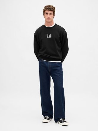 Schweres Oversize-Sweatshirt mit Logo