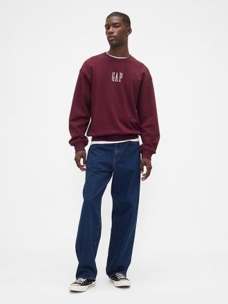 Schweres Oversize-Sweatshirt mit Logo