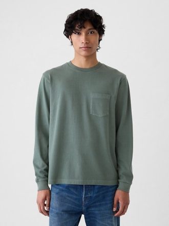 Schweres T-Shirt mit Rundhalsausschnitt