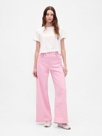 Sky High Rise Stride Jeans mit weitem Bein