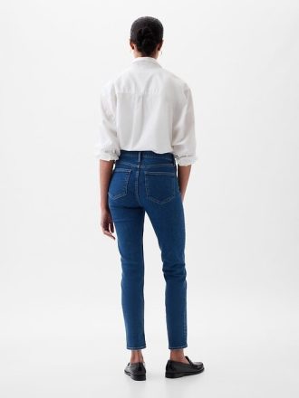 Slim-Jeans im Vintage-Stil mit mittlerer Leibhöhe