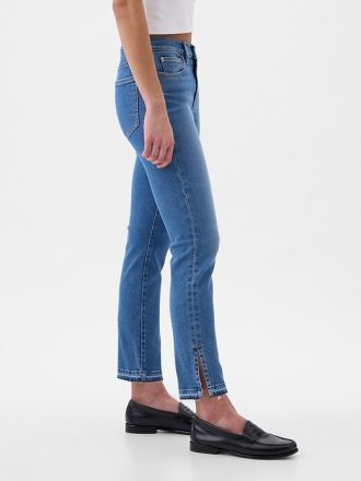 Slim-Jeans im Vintage-Stil mit mittlerer Leibhöhe
