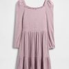 Softspun-Smocked-Kleid mit quadratischem Ausschnitt für Kinder