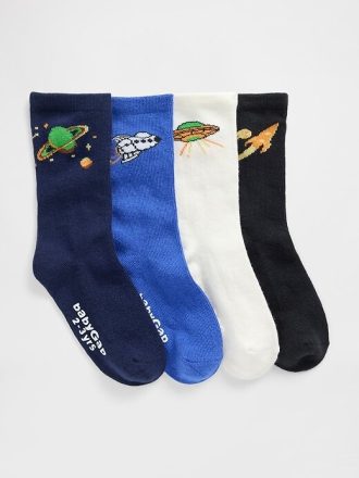 Space Crew-Socken für Babys und Kleinkinder (4er-Pack)