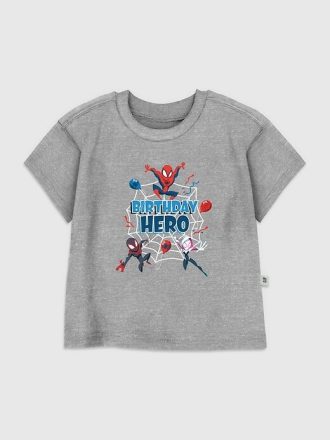 Spiderman Geburtstagsheld Grafik-T-Shirt für Kleinkinder