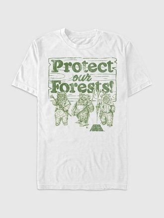 Star Wars – T-Shirt mit Grafik „Schützen Sie unsere Wälder“