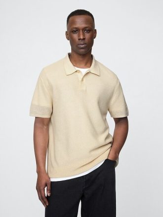 Strukturierter Häkel-Polopullover