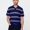 Strukturierter Häkel-Polopullover Strukturierter Häkel-Polopullover