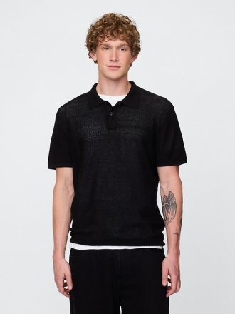 Strukturierter Häkel-Polopullover