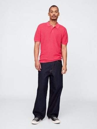 Strukturierter Häkel-Polopullover