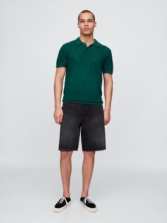 Strukturierter Häkel-Polopullover