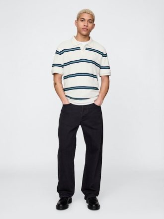 Strukturierter Häkel-Polopullover