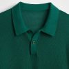 Strukturierter Häkel-Polopullover Strukturierter Häkel-Polopullover