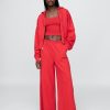 Sweatpants aus French Terry mit weitem Bein und gerolltem Saum Sweatpants aus French Terry mit weitem Bein und gerolltem Saum