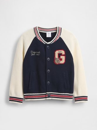 Sweatshirtjacke mit College-Logo für Babys und Kleinkinder