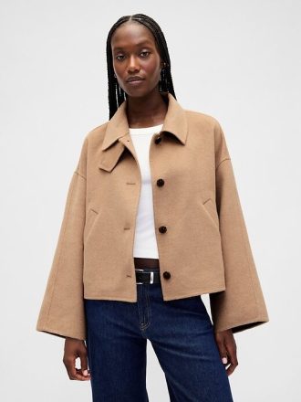 Swing-Jacke aus Wollmischung