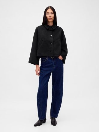 Swing-Jacke aus Wollmischung