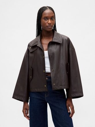 Swingjacke aus veganem Leder