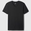 T-Shirt aus Baumwolljersey mit V-Ausschnitt T-Shirt aus Baumwolljersey mit V-Ausschnitt