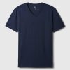 T-Shirt aus Baumwolljersey mit V-Ausschnitt T-Shirt aus Baumwolljersey mit V-Ausschnitt