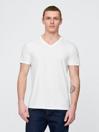 T-Shirt aus Baumwolljersey mit V-Ausschnitt