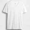T-Shirt aus Baumwolljersey mit V-Ausschnitt T-Shirt aus Baumwolljersey mit V-Ausschnitt