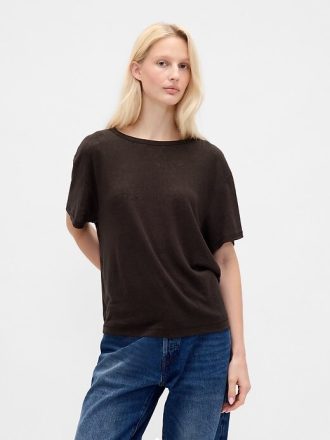 T-Shirt aus Leinenmischung