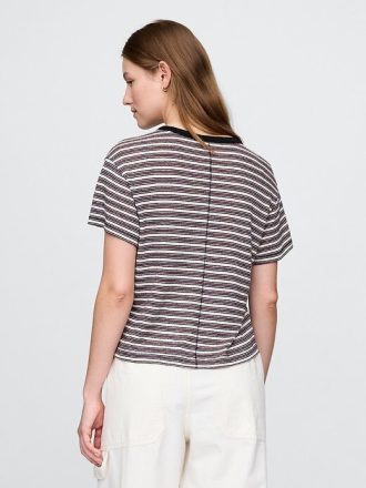T-Shirt aus Leinenmischung