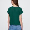 T-Shirt aus Leinenmischung mit Rollbündchen T-Shirt aus Leinenmischung mit Rollbündchen