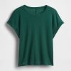 T-Shirt aus Leinenmischung mit Rollbündchen T-Shirt aus Leinenmischung mit Rollbündchen