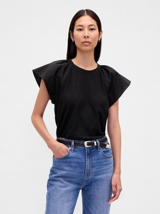 T-Shirt mit Flatterärmeln