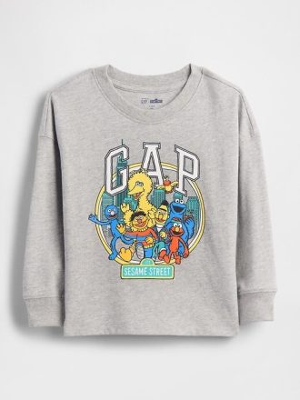 T-Shirt mit grafischem Logo der Sesamstraße für Babys und Kleinkinder