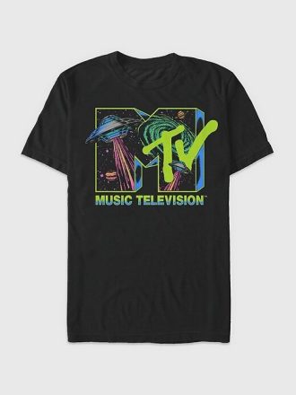 T-Shirt mit MTV Space-Logo-Grafik