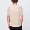 T-Shirt mit Rundhalsausschnitt und Häkel-Netzstoff