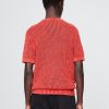 T-Shirt mit Rundhalsausschnitt und Häkel-Netzstoff T-Shirt mit Rundhalsausschnitt und Häkel-Netzstoff