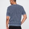 T-Shirt mit Rundhalsausschnitt und Häkel-Netzstoff